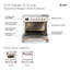 Cuisinière à induction de 36 pouces avec 6 éléments d'induction en RAL (garniture brunie) Majestic III Series-124828603