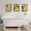 3 pièces d'art mural en mousse naturelle préservée avec bois naturel, présentant des motifs de grain uniques, un décor rectangulaire rustique fabriqué à la main, 12 x 16 po, idéal pour le salon, la chambre à coucher ou le bureau