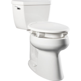 Assurance 3" Raised Toilet Seat for Seniors, Clean Shield Guard, Secure Hinges, Elongated, White