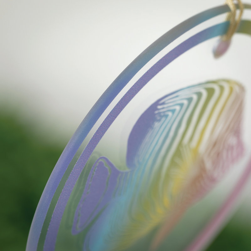 22" Coastal Glass Fish Wind Chime for Outdoor Decor