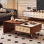 Table basse rétractable en noyer