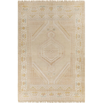 Oriental Hand Knotted Blush Area Rug