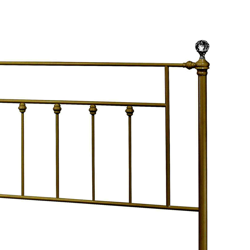 Gulzar Spindle Metal Bed, Full, Gold