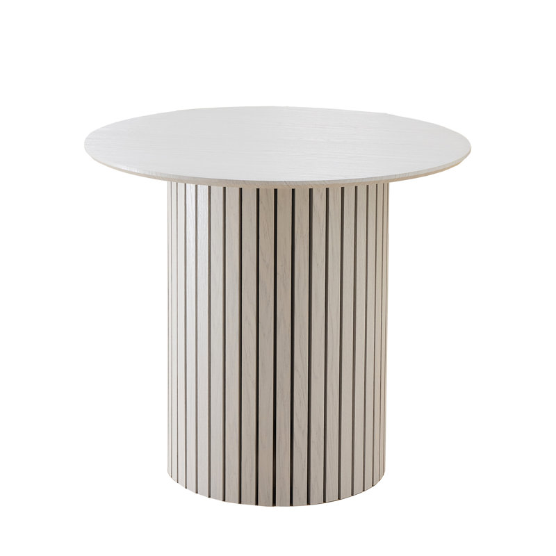 Table de salle à manger pratique pour les familles actives, construction en placage et contreplaqué, piètement, largeur 87,4 cm, nettoyage facile, table fonctionnelle et polyvalente, placage, profondeur renforcée, gain de place
