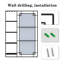 Miroir de meuble-lavabo moderne 30 po x 44 po avec tablette multifonctionnelle, grand miroir décoratif de salle de bain et de salon, cadre noir