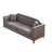 " mid-century modern chenille sofa | tufted buttons & copper nail armrest | 2 pillows | metal legs | stylish living room couch-855021892-855021893