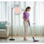  Lampe sur pied arc cerise haute rayée cerise rose moderne abat-jour réglable en lin 3 températures de couleur