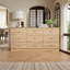 Commode élégante à 9 tiroirs - Armoire de rangement moderne avec poignées dorées et finition imperméable-1303625373
