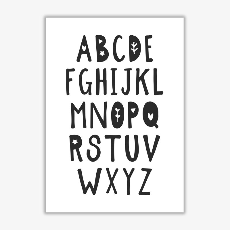 Alphabet - Painting, No Frame, 85 cm H x 60 cm W x 1 cm D