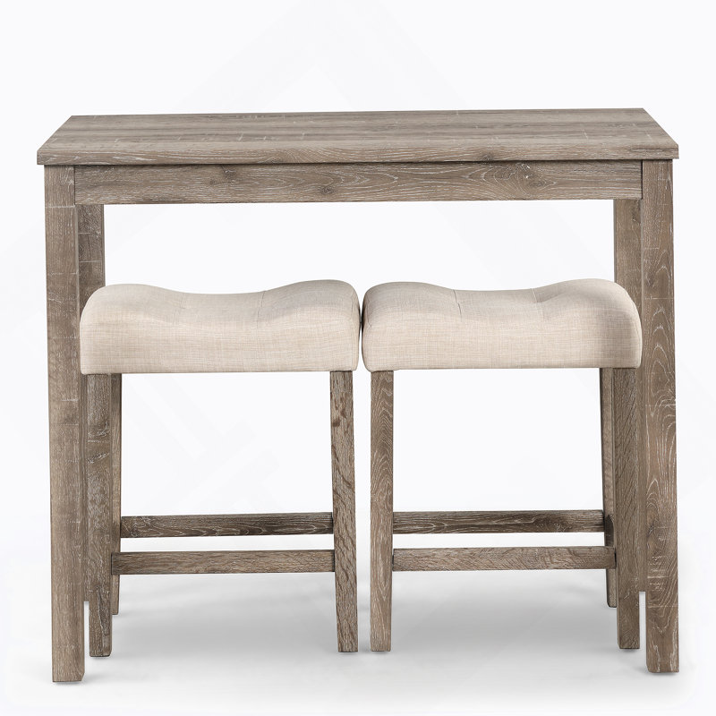 Ensemble de table de salle à manger 3 pièces, Taupe, Beige
