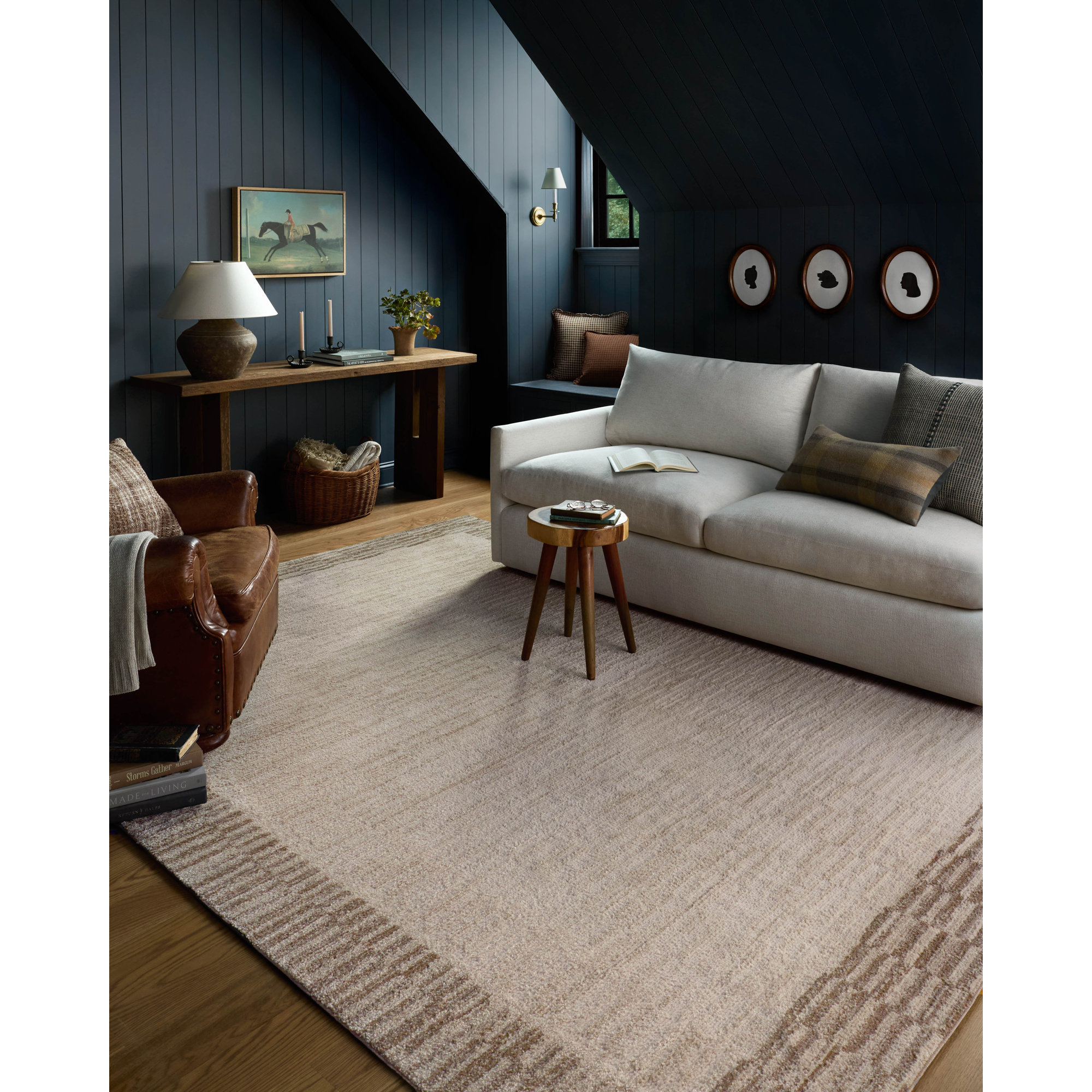 Calvin Ivory / Pebble Area Rug, Runner 2'7" x 10'