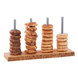Bamboo 4 Peg Donut Display Cake Stand