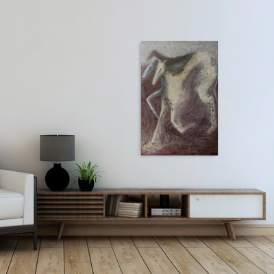 «The Hunt», impression abstraite et élégante sur toile de cheval éthéré