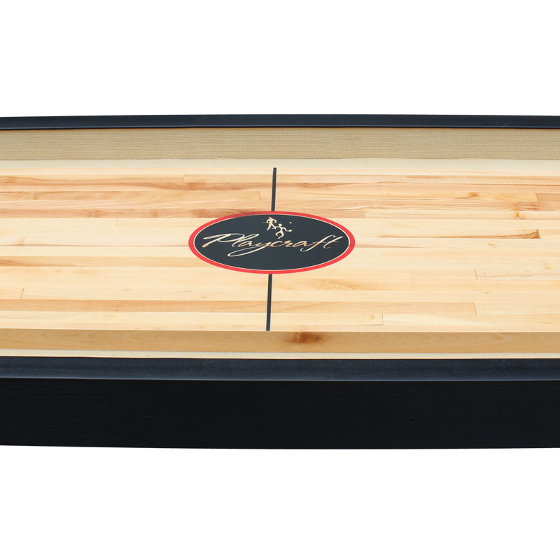 Woodbridge 12' Black Laminate Shuffleboard Table with Accessories