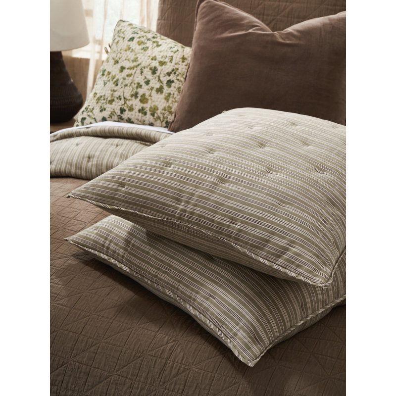 Taie d'oreiller Marlowe, Laurier, Standard, Taie décorative simple extra longue