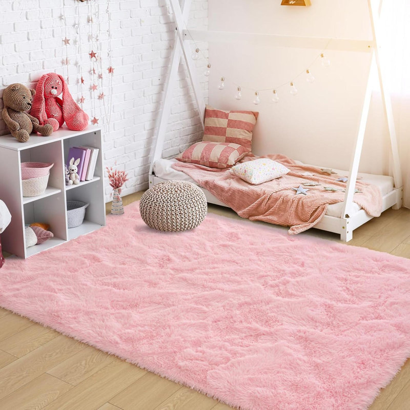 Ultra Soft Rugs For Bedroom , Fluffy Shag Area Rugs For Living Room, Comfy Furry Rug For Kids Baby Room Decor, Non Slip Nursery Modern Indoor Fuzzy Floor Carpet