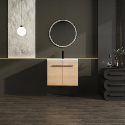 Ensemble de meuble-lavabo en résine Oak