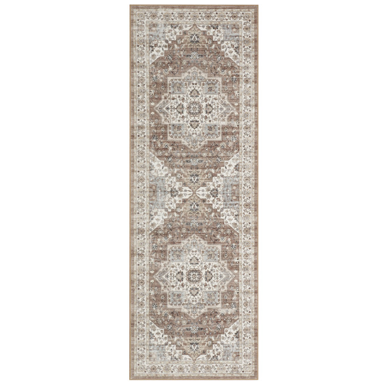 Machine Washable Rug with Rubber Backing Non-Slip Carpet for Living Room, Bedroom, Dining Room, Office, Playroom, Nursery