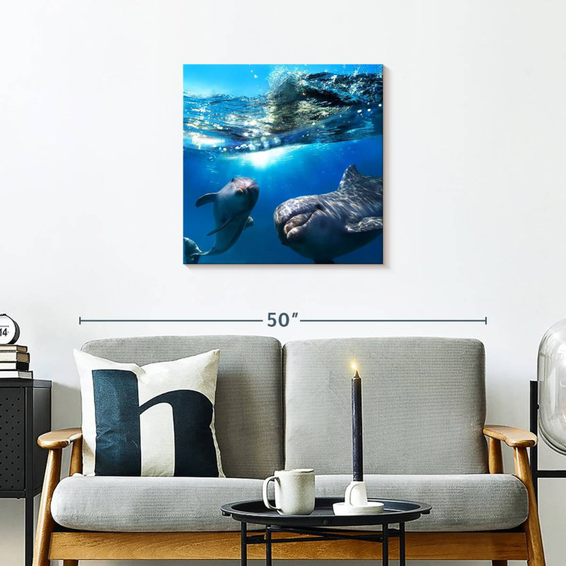 Brampt Playful Dolphins, 24" H x 24" W