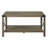 Rustic oak coffee table with bottom shelf