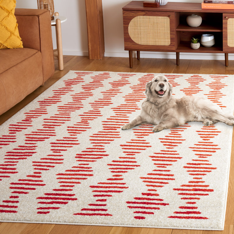 Kaitrin Tulum Performance Abstract Rug, Rectangle 5'5" x 7'7"