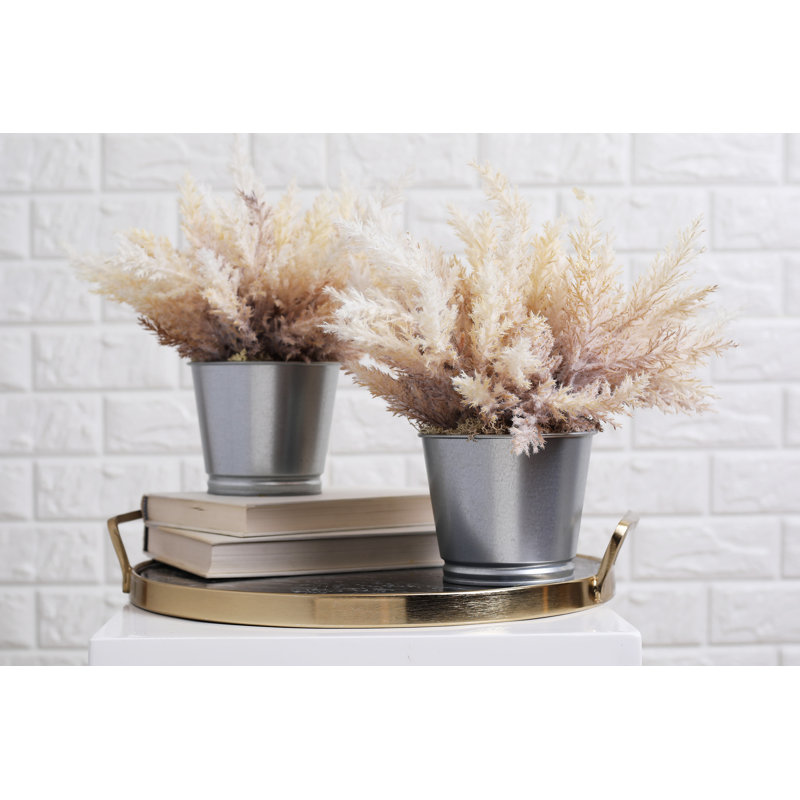 Herbe de pampas artificielle 12 po en pot, Ombre