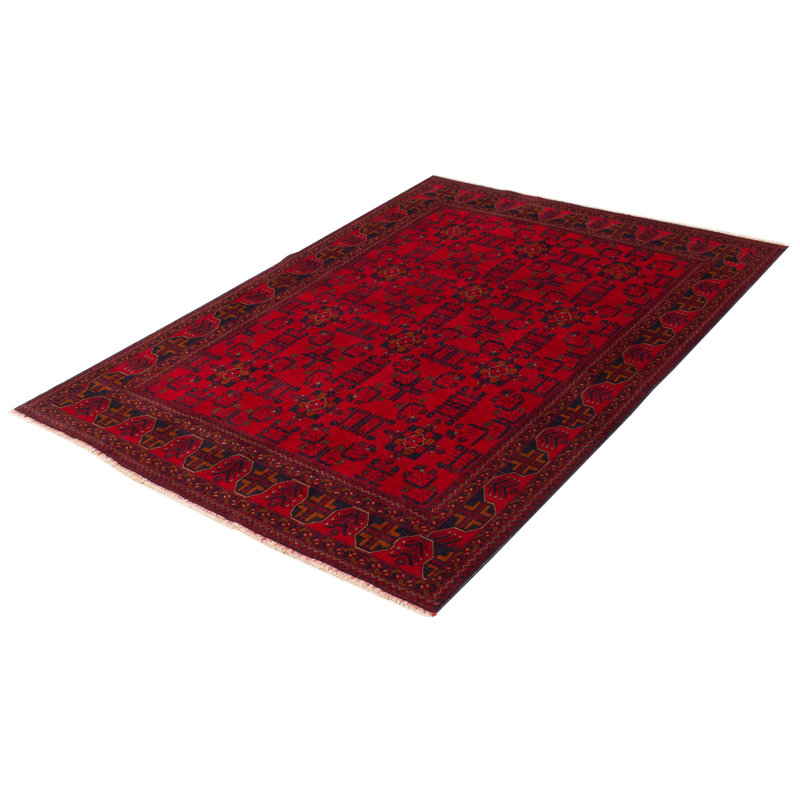 Tapis rouge 6 pi 7 po x 9 pi 7 po Finest Esari