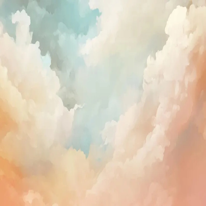 Dreamy Pastel Sky With Soft Clouds, 160" L x 108" W