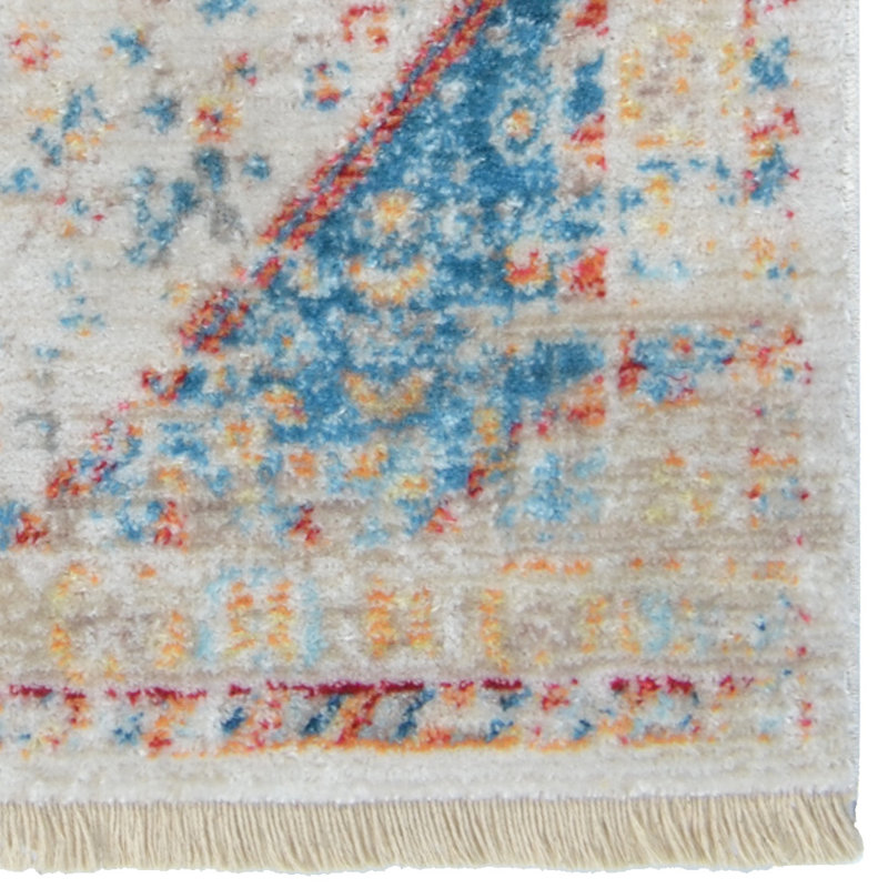 TAPIS DE POLYESTER Crayton - Rectangle | Tapis multicolores de style oriental traditionnel et traditionnel à poils courts pour le salon