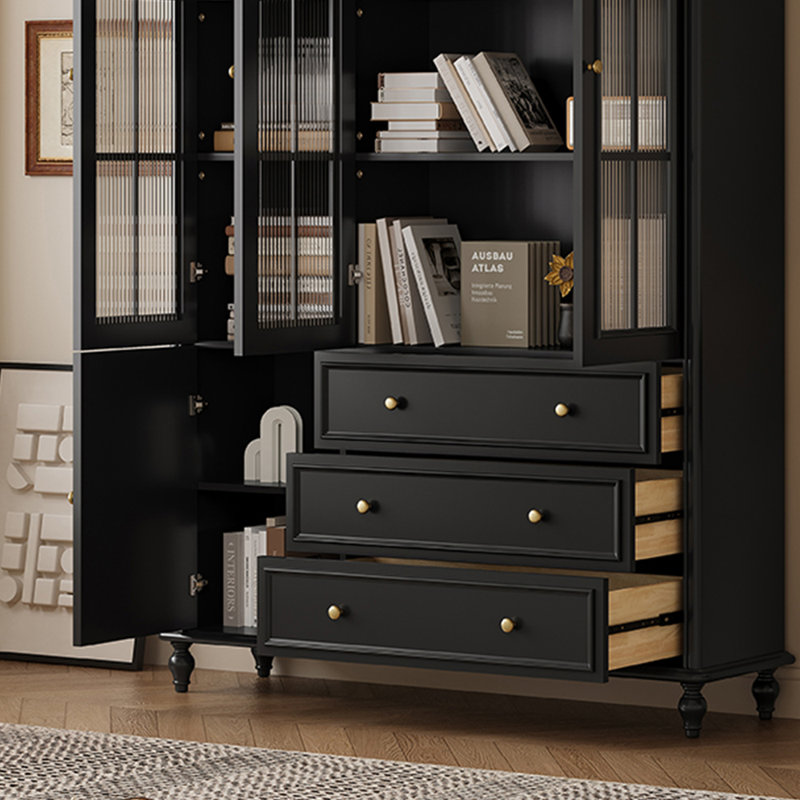 Light luxury black bookcase