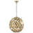 16"W Amelia Glam Gold Globe Shade Pendant
