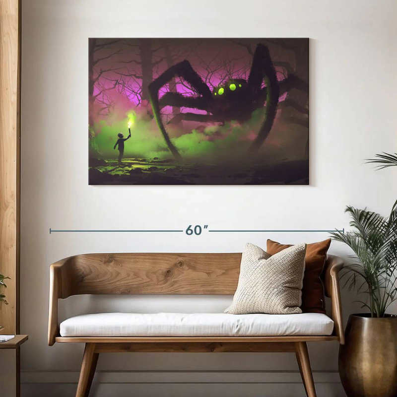 Boy And Giant Spider, 30" H x 45" W