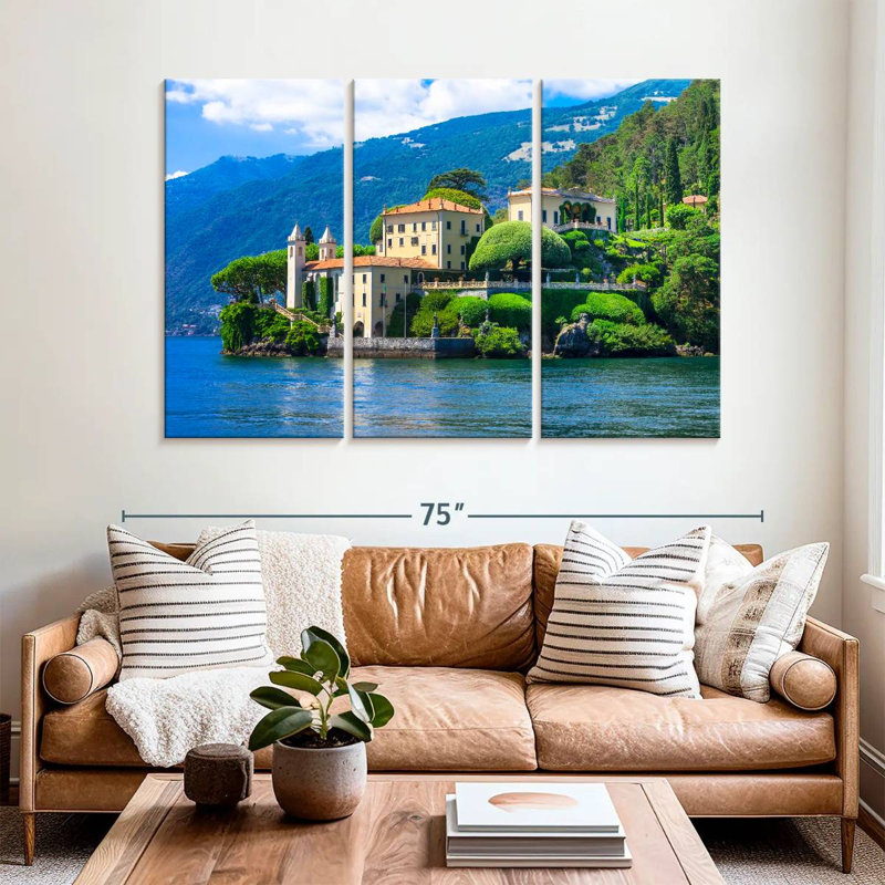 Sebbie Lake Como View, 42" H x 65" W