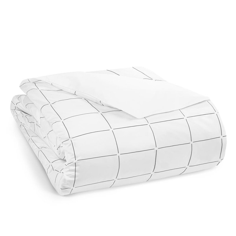 Sateen Duvet Cover Set, Silver Mist, Queen Duvet Cover + 2 Standard Pillowcases