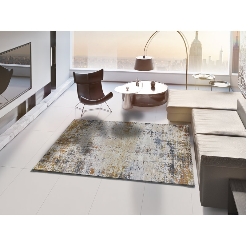 Ahlaya Rectangle Abstract Area Rug, Rectangle 192 x 290cm