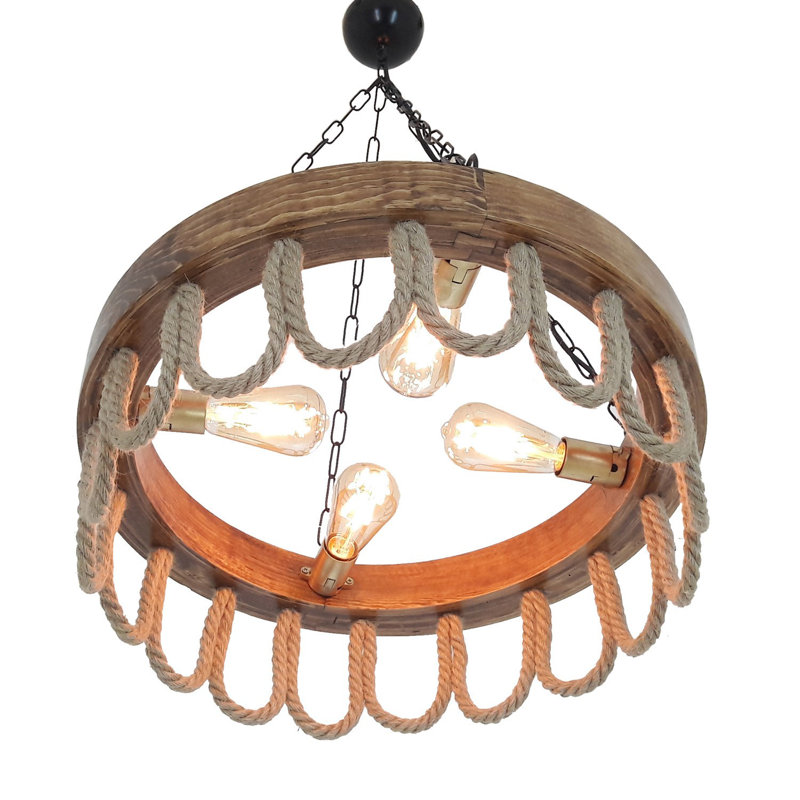Gilchrist 4 - Light Waggon Wheel Chandelier