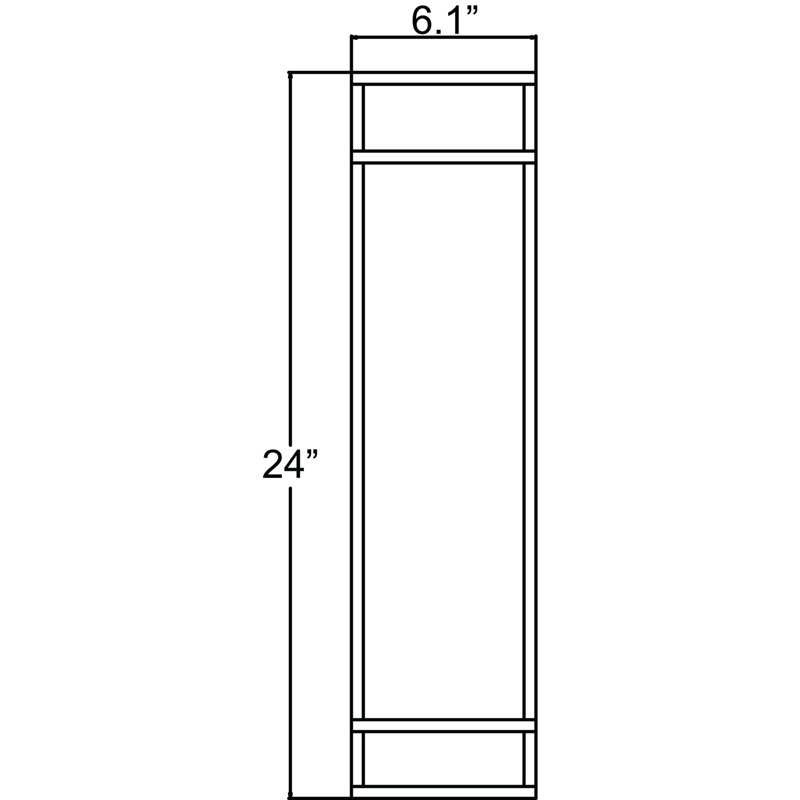 Badina Wall Light, Satin, 24" H x 6" W x 4" D