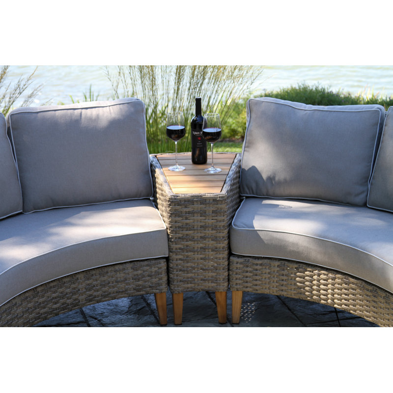 Ensemble de conversation modulaire avec coussins 3 pièces Chaoncie