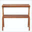 Table de bout à 2 niveaux en bois massif avec design courbé