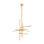 Sean Lavin Cityscape 6-light Large Chandelier in Hand Rubbed Antique Brass with Crystal shade