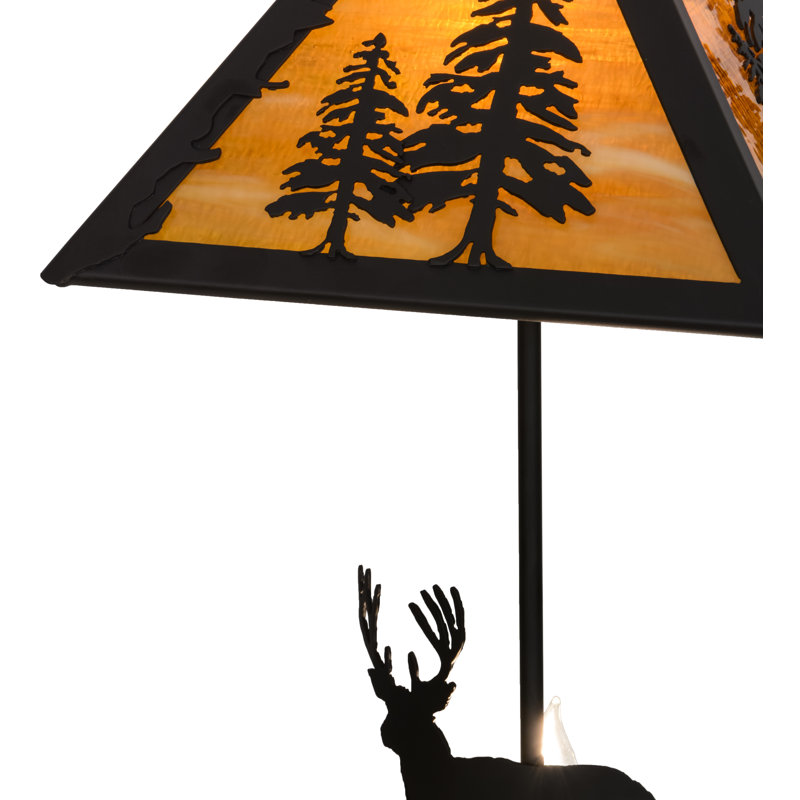 Cerf haut 21 "avec lampe de table lumineuse