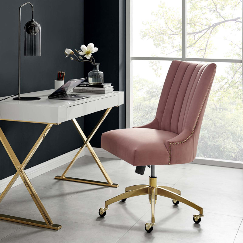 Chaise de bureau Empower Channel, Or, Vieux rose