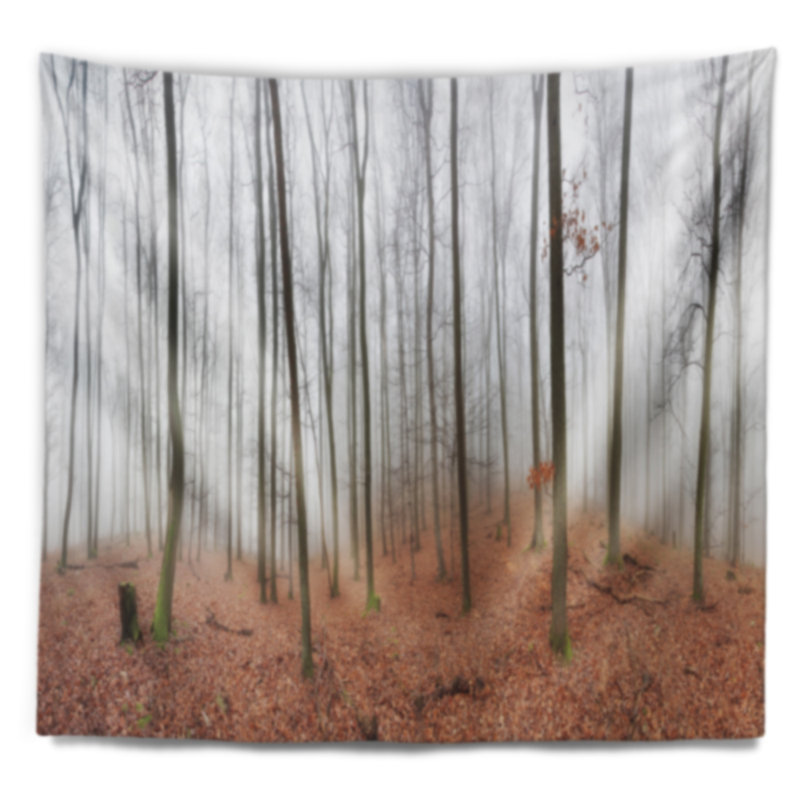 Forêt d'automne avec arbres et tapisserie, H 50 po x l 60 po