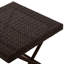 Aaliayah Folding Rattan Garden Coffee Table Small 40 x 40 x 40 cm Brown