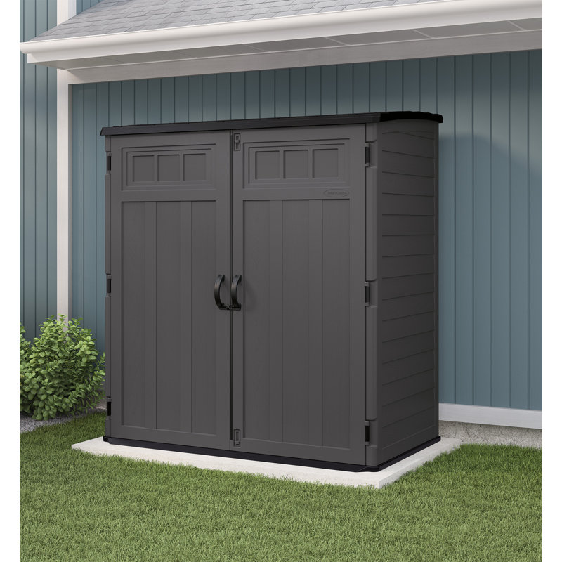 Suncast 5 ft. 10.5 in. W x 3 ft. 8.25 in. D Resin Vertical Storage Shed