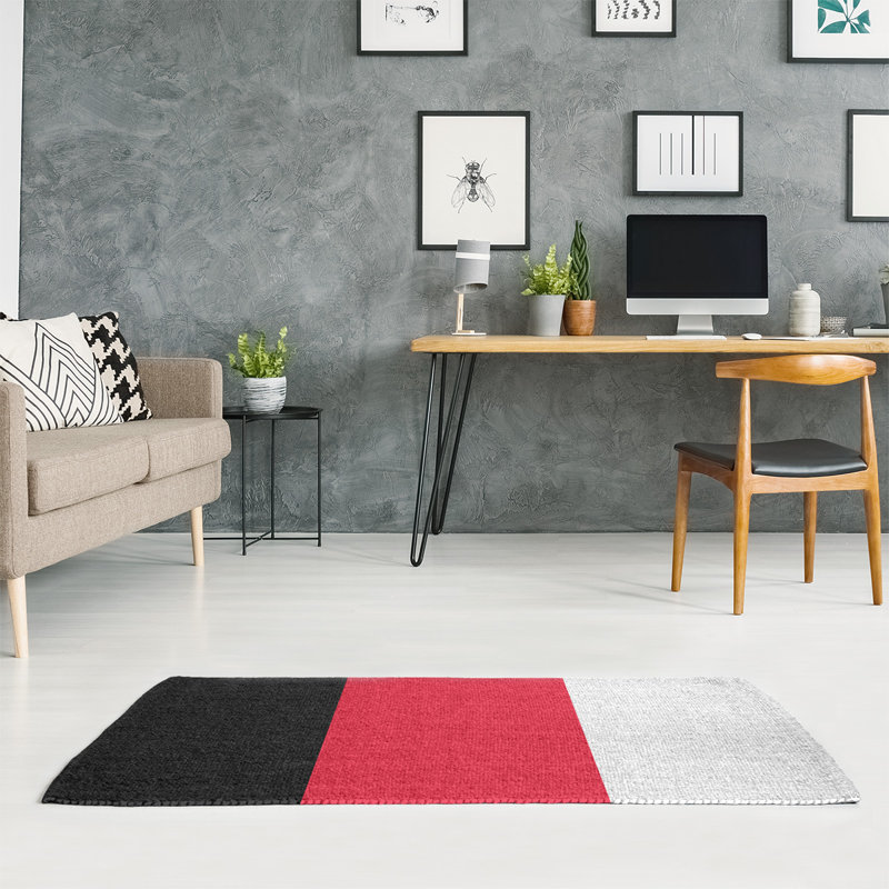 Tapis de zone rouge/noir, Rectangle 2 pi x 3 pi