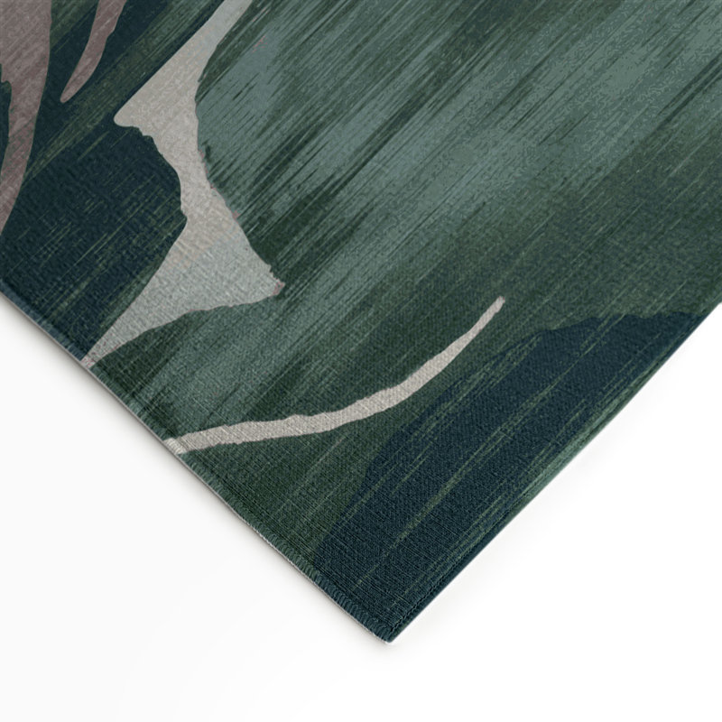 Watercolor Brown Indoor and Outdoor Area Rug, Rectangle 9' x 12'