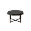 Octagonal Wood Coffee Table With Metal Legs, Antique Black For Home Living Room Table, Features