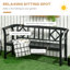 Banc de jardin en bois Hartner, 3 places, noir-88388135