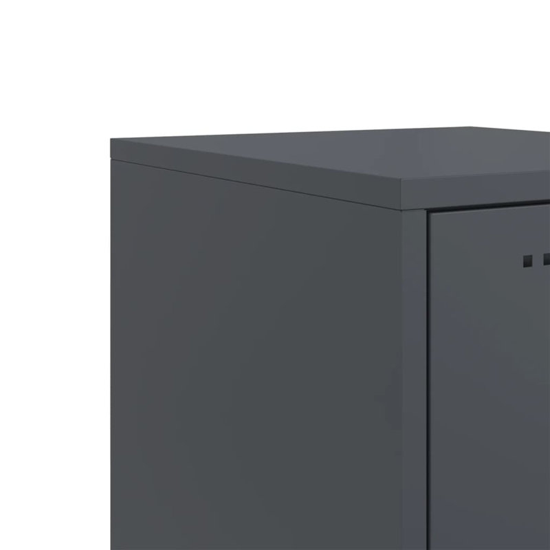 Raddatz 36cm W Steel Bedside Table, Anthracite, Set of 2